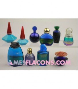 Lot de 10 miniatures mixtes de couleur bleue (marques diverses)